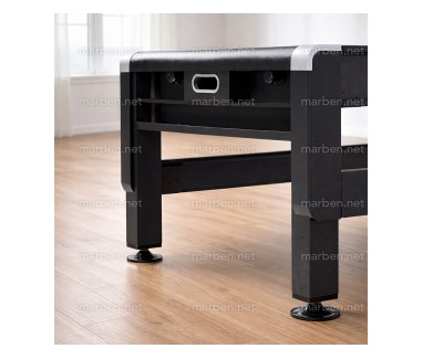 Mesa 3 en 1 SW Giratoria Air-Hockey, Billar, Ping-Pong,  (Negra, paño azul)